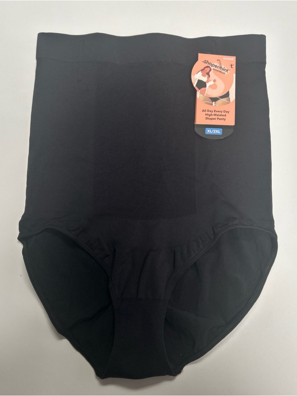 Shapermint Essentials XL/2XL High Waisted Shaper Panty 54008 Black Retail $45